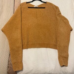 12th Tribe Camel V-Neck Sweater